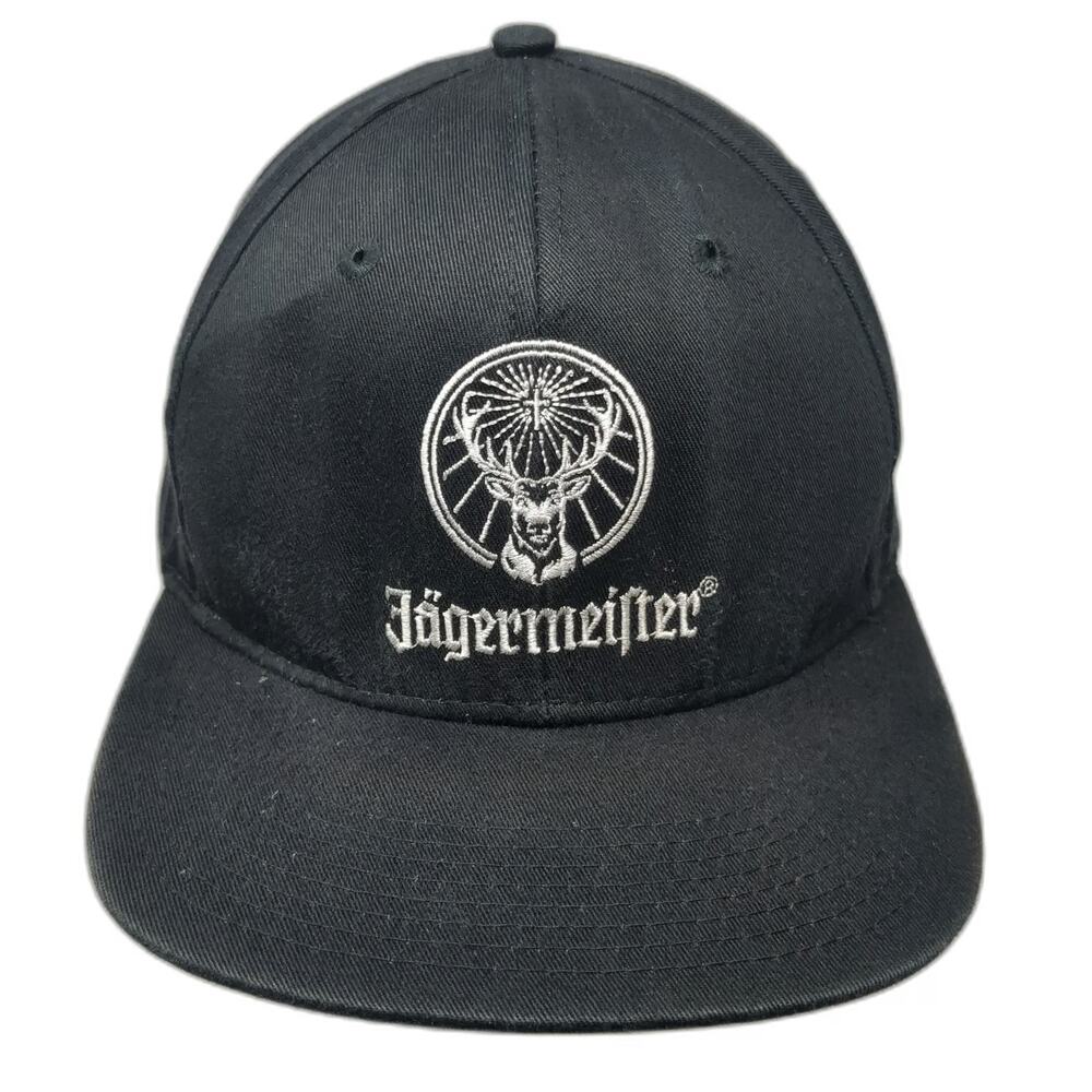 Jägermeister Snapback Black Hat One Size Structured Embroidered Stag Logo